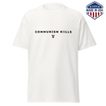 White t-shirt with the Communism K*lls text design printed in black across the chest